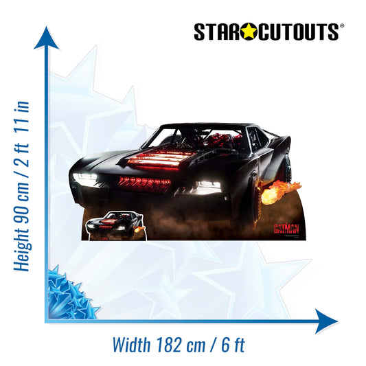 Batmobile The Batman Film 2022 Lifesize Cardboard Cutout - mycardboardcutout