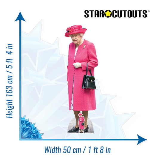 Queen Elizabeth II Pink Coat Cardboard Cutout - mycardboardcutout