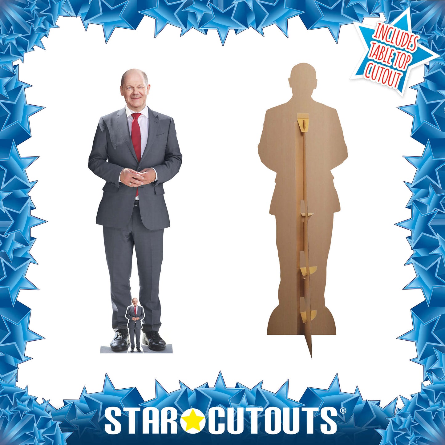 Olaf Scholz German Chancellor Cardboard Cutout Politician