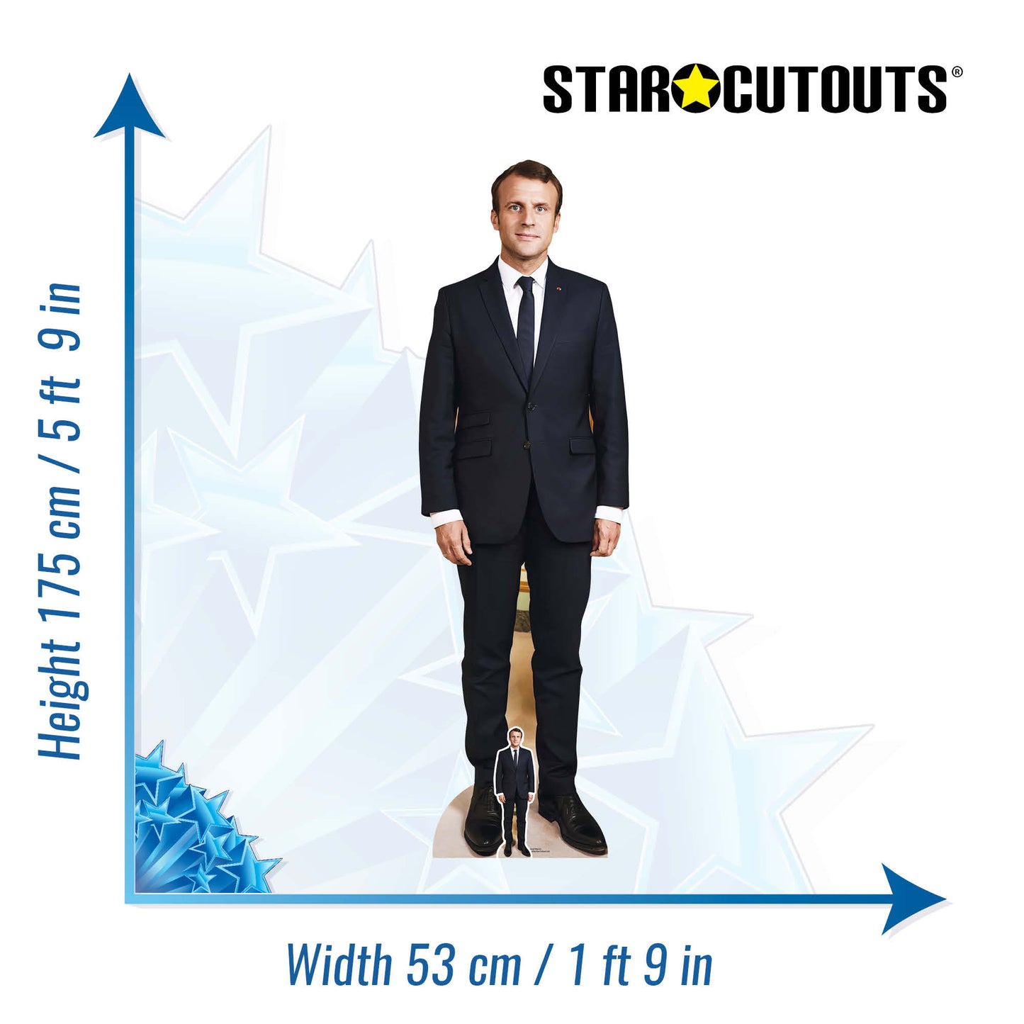 French President Emmanuel Macron Cardboard Cutout