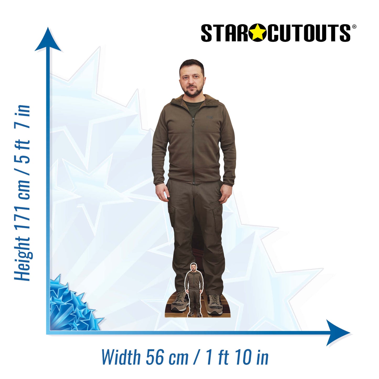 Volodymyr Zelenskyy President Ukraine Cardboard Cutout Politician - mycardboardcutout