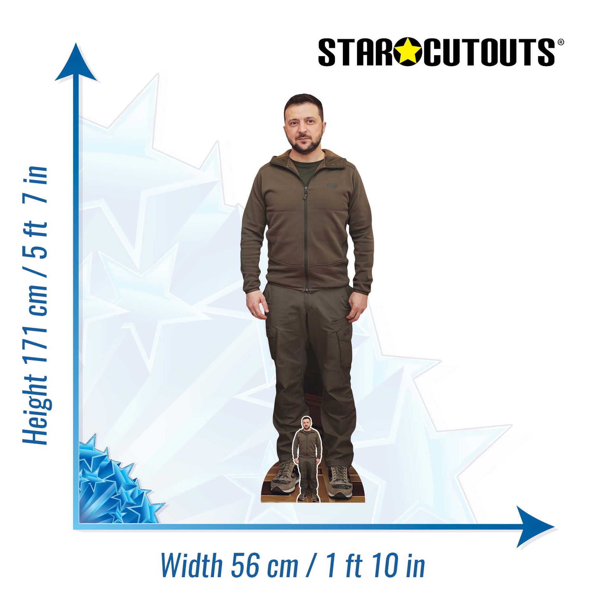 Volodymyr Zelenskyy President Ukraine Cardboard Cutout Politician - mycardboardcutout