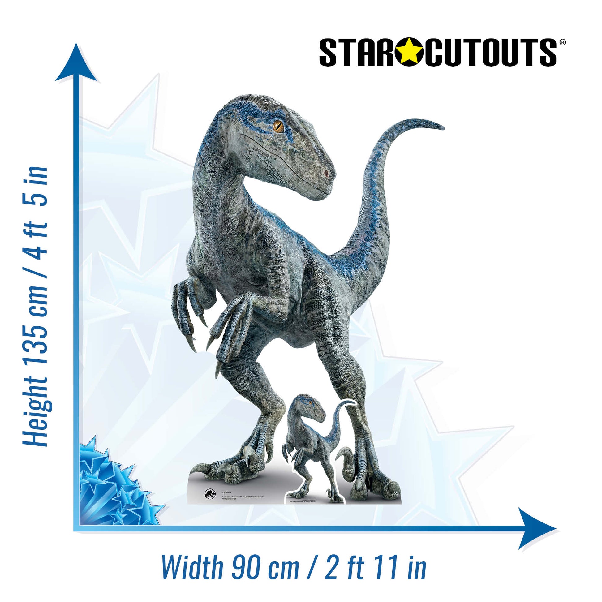 Mother Blue Raptor Jurassic World Dominion Cardboard Cutout - mycardboardcutout