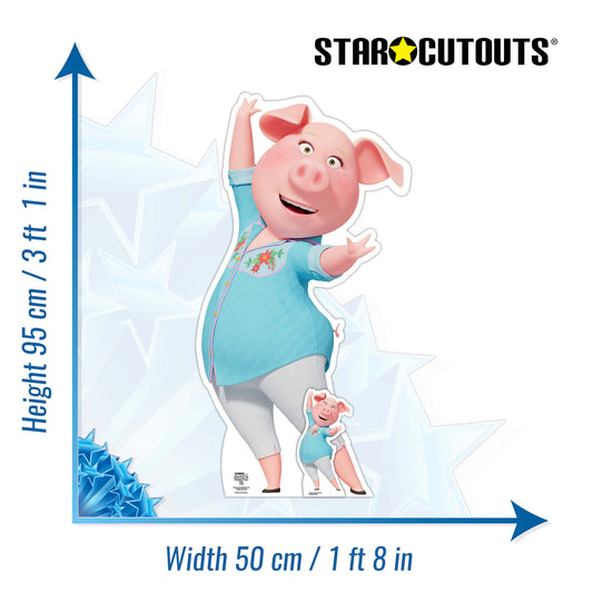 Rosita Pig Sing 2 Cardboard Cutout Official - mycardboardcutout