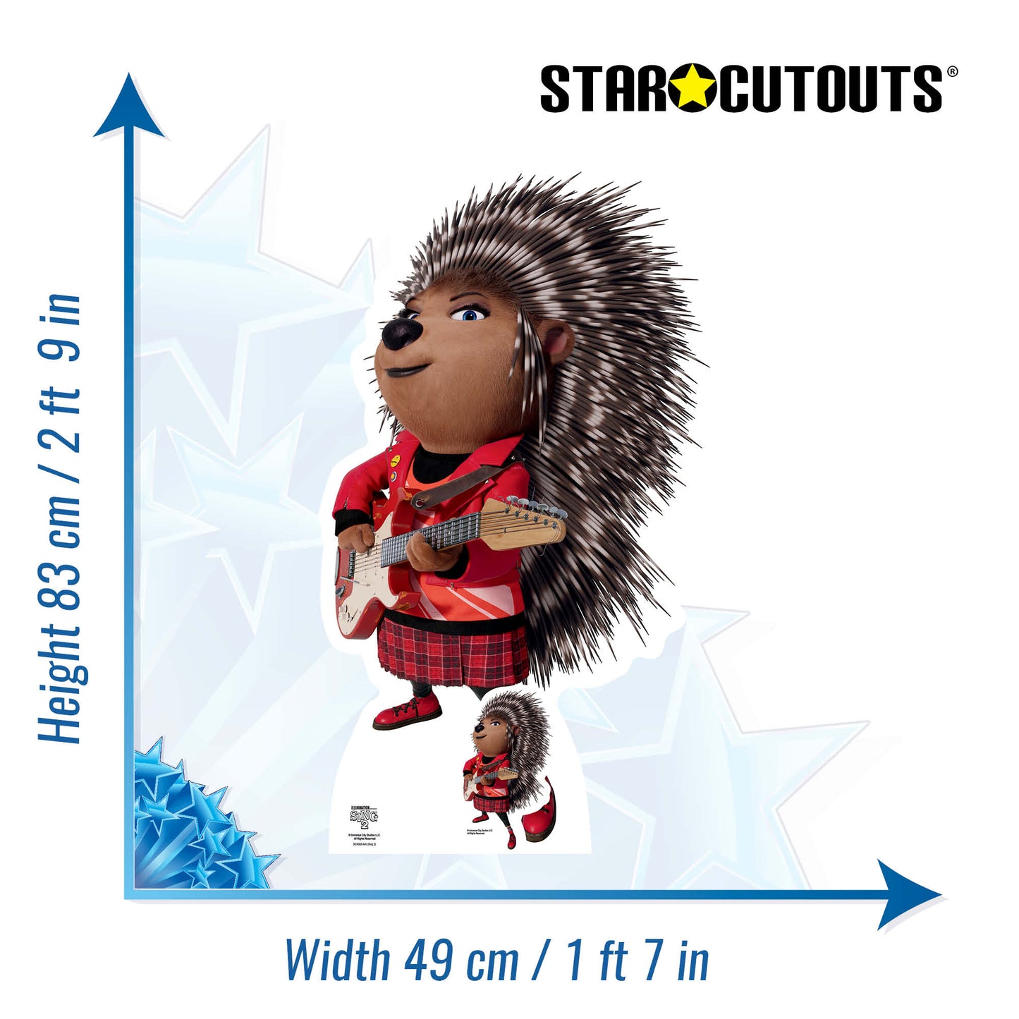 Ash Porcupine Sing 2 Cardboard Cutout Official - mycardboardcutout