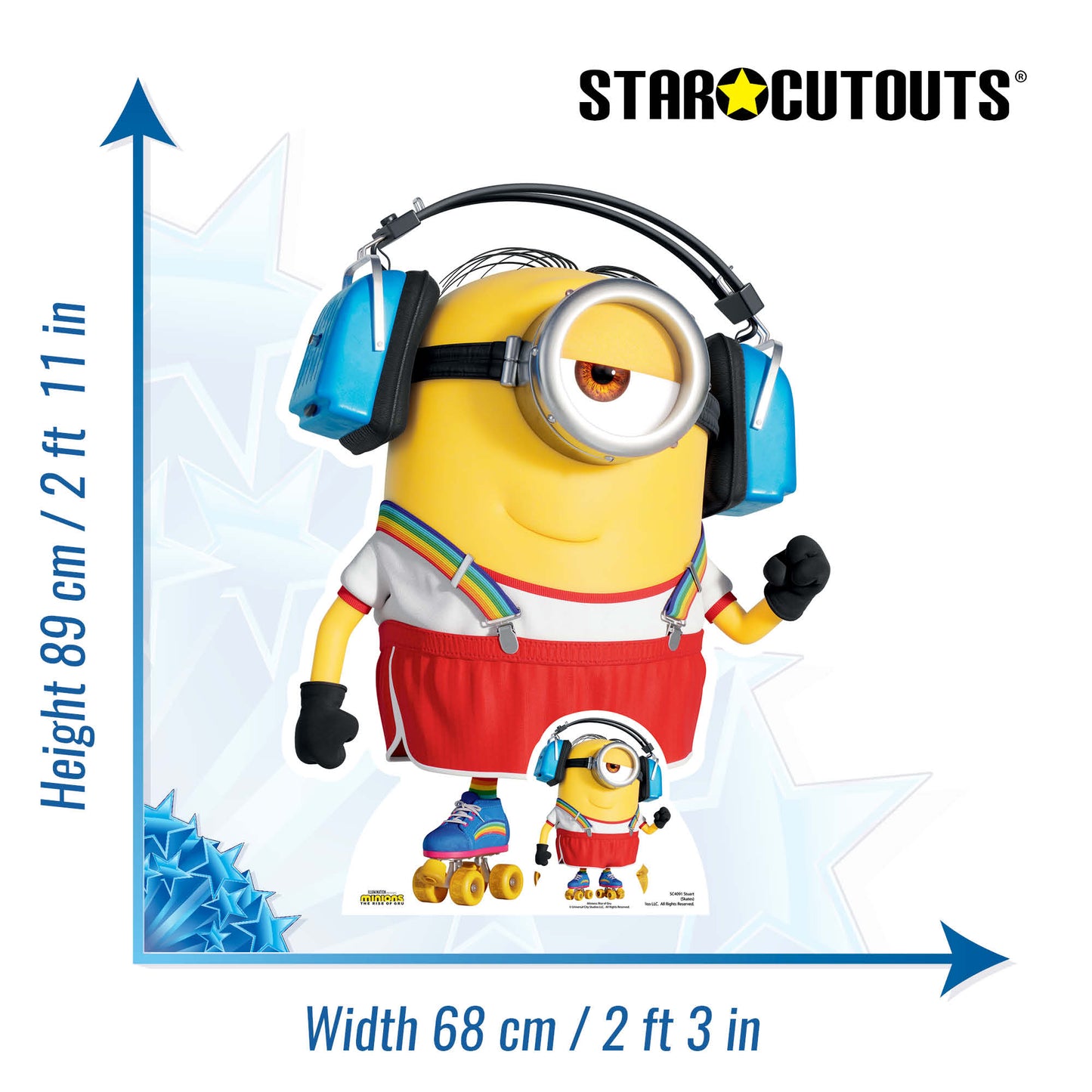 Stuart Skating Minions Cardboard Cutout