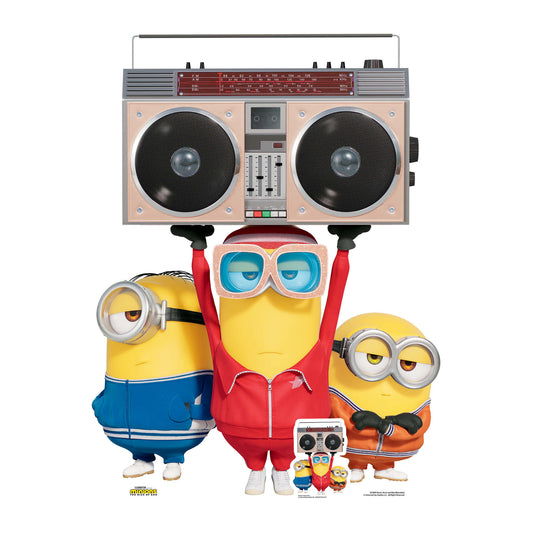 Minions 2 Boombox Group Despicable Me and Minions Cardboard Cutout - mycardboardcutout