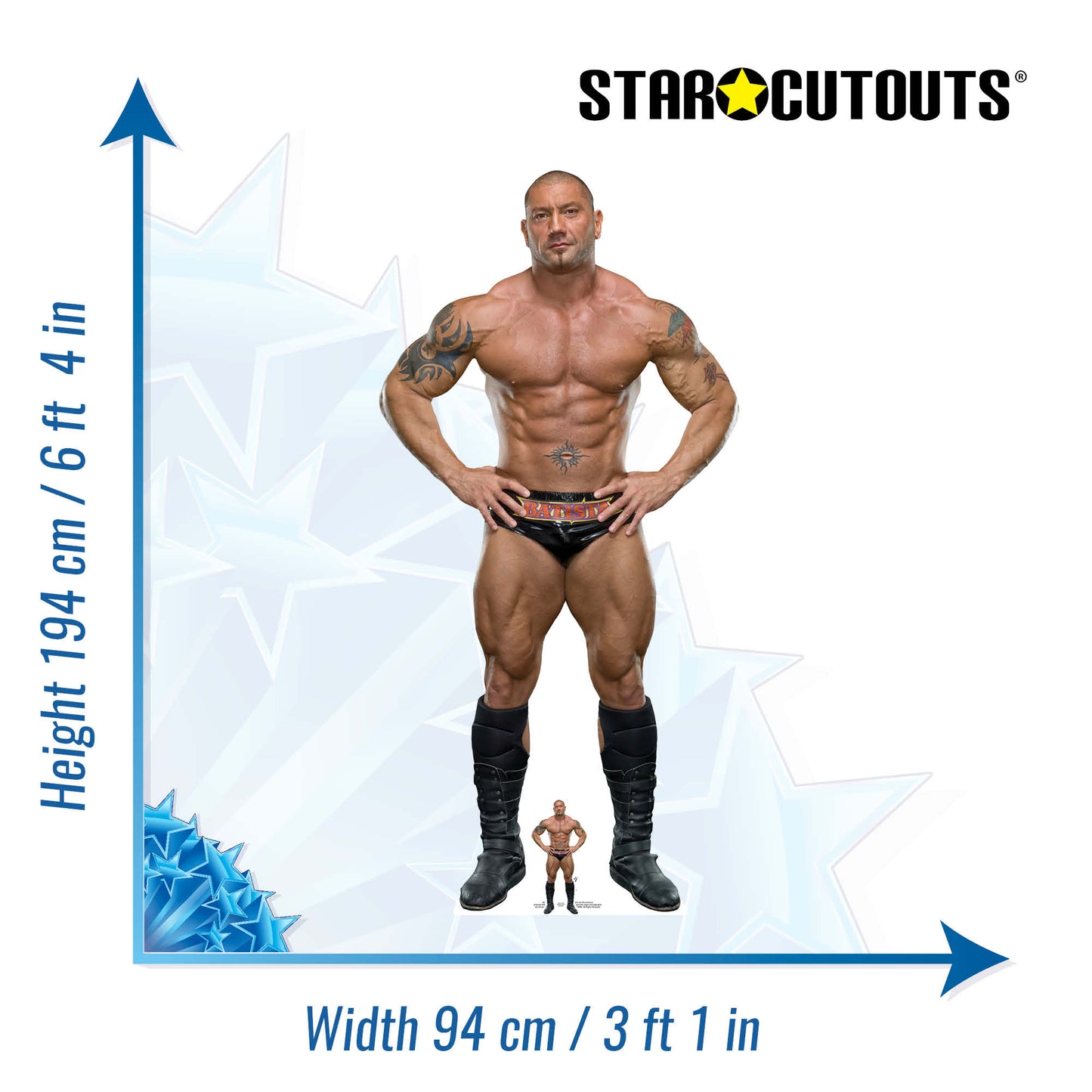 Batista WWE Cardboard Cutout Lifesize