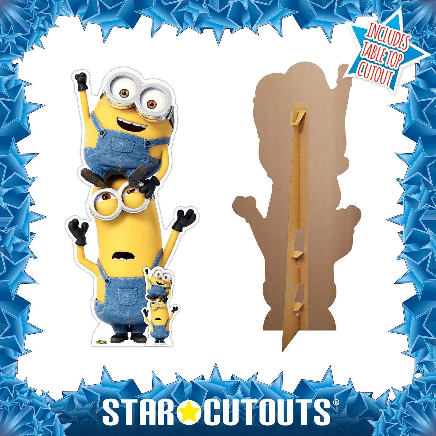 Kevin and Bob Minions Large Despicable Me and Minions Cardboard Cutout - mycardboardcutout