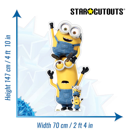 Kevin and Bob Minions Large Despicable Me and Minions Cardboard Cutout - mycardboardcutout