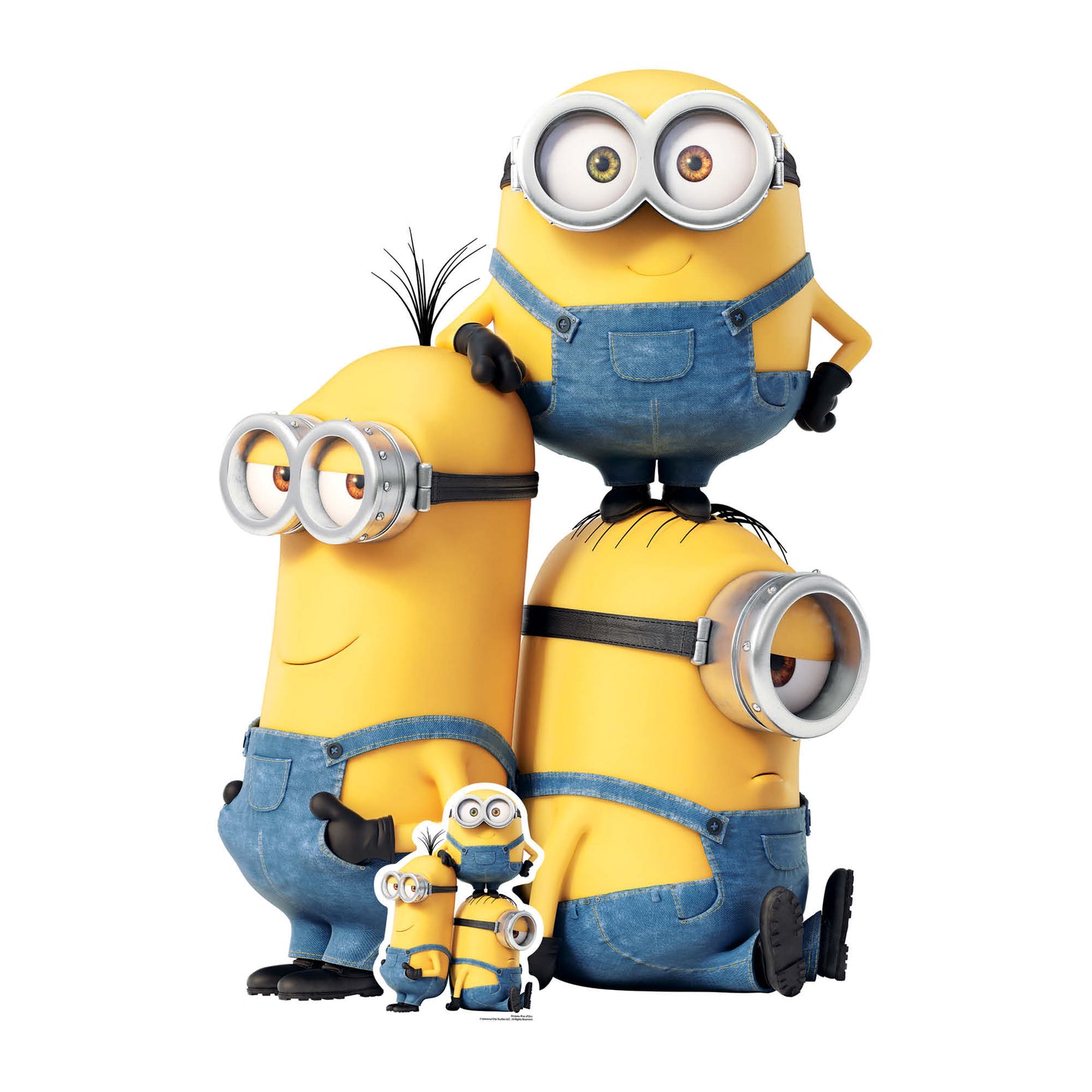 Group Minions Kevin Bob and Stuart Despicable Me and Minions Cardboard Cutout 131cm Tall - mycardboardcutout