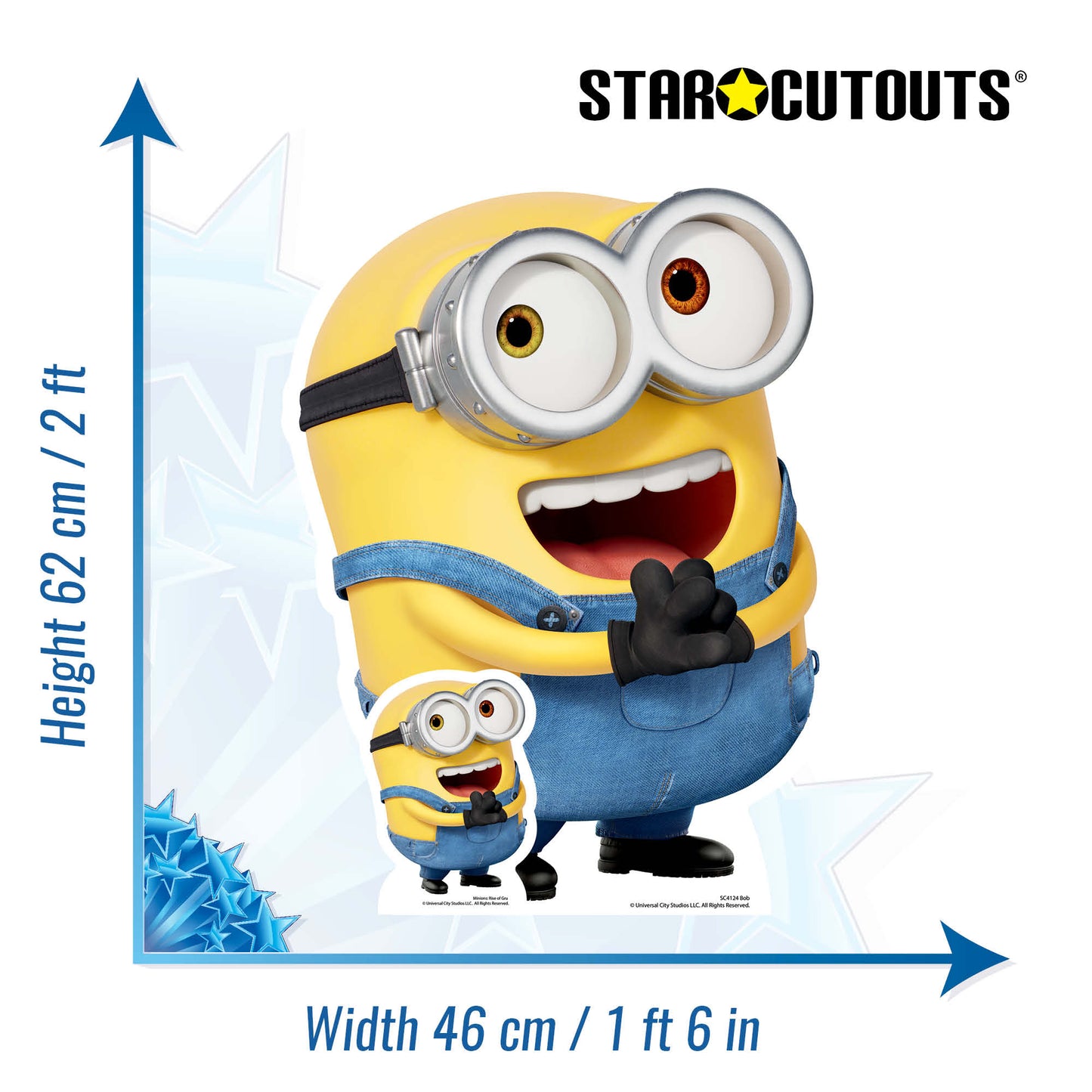 Bob Happy Minions 2 Despicable Me and Minions Cardboard Cutout - mycardboardcutout