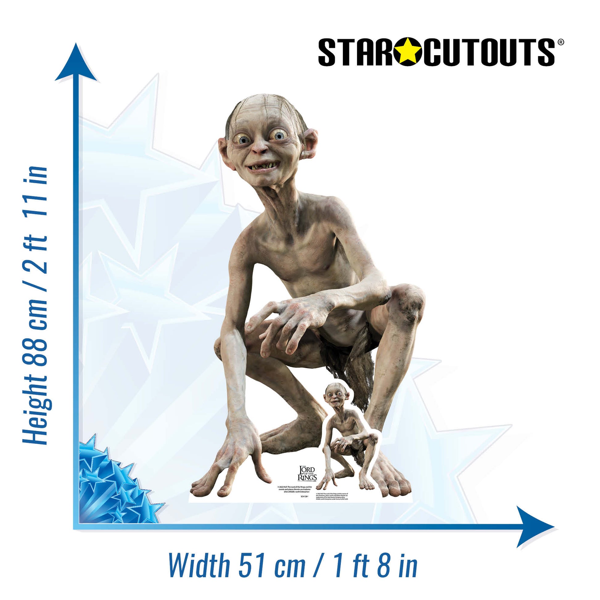 Gollum The Lord of the Rings Cardboard Cutout Lifesize