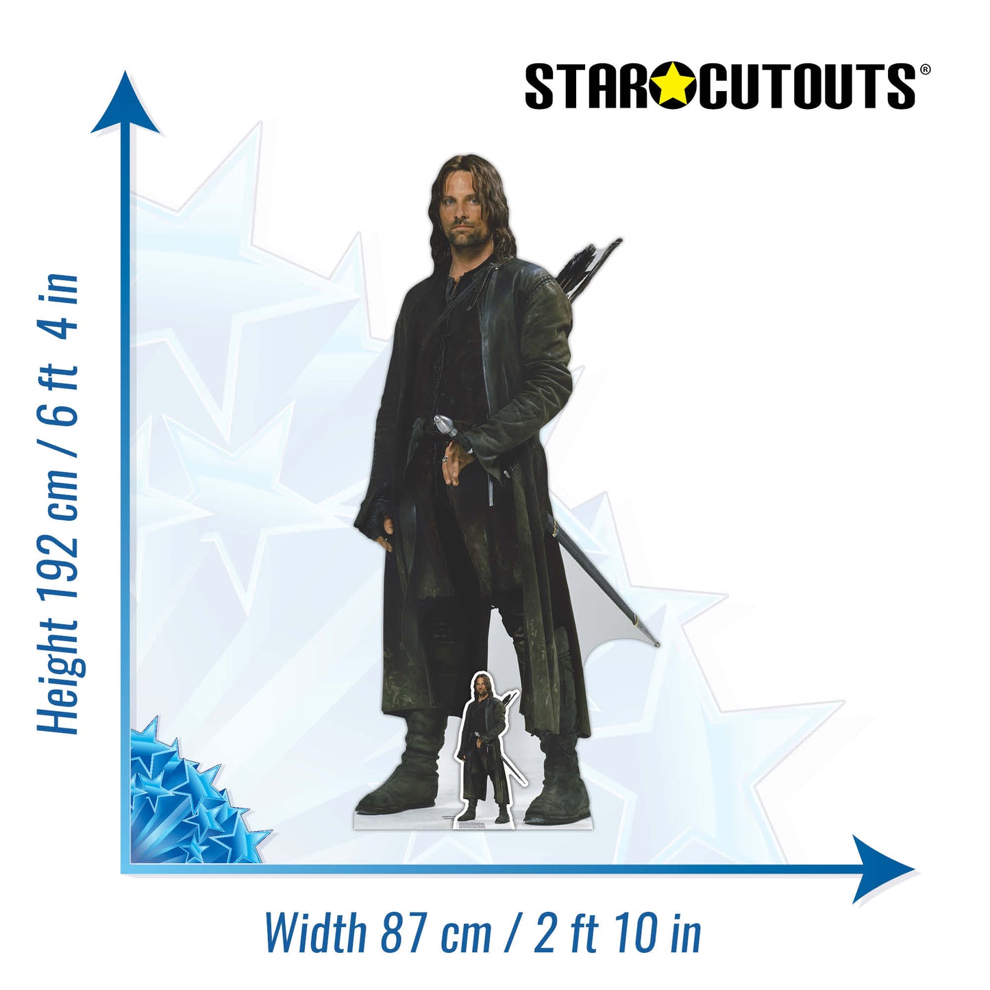 Aragorn The Lord of the Rings Cardboard Cutout Lifesize Height 192cm - mycardboardcutout