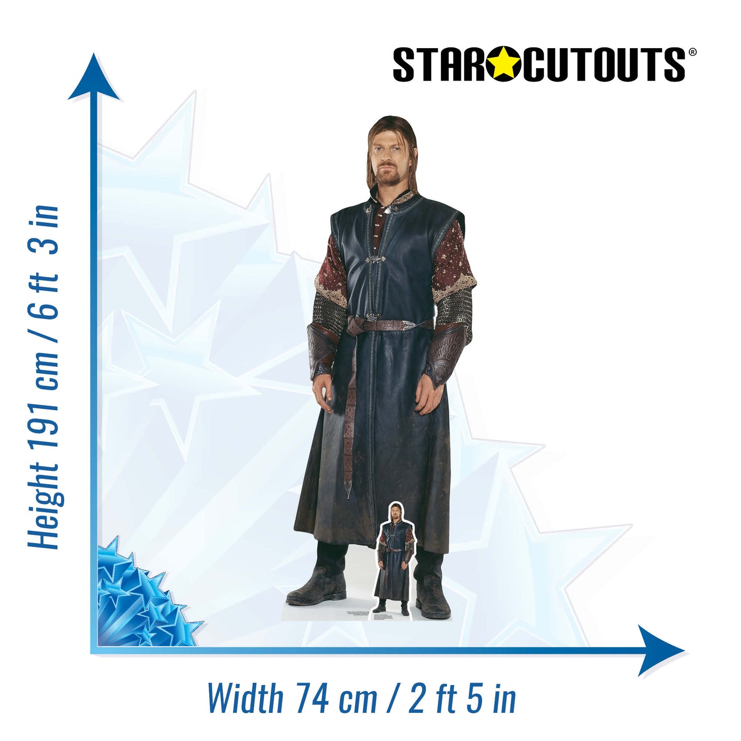 Boromir The Lord of the Rings Cardboard Cutout Lifesize Sean Bean