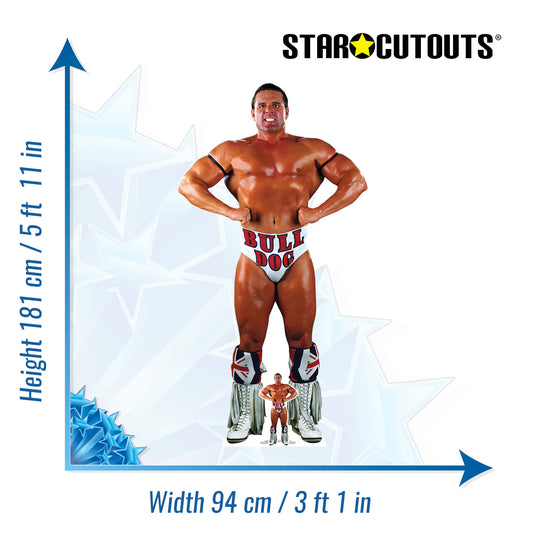 British Bulldog WWE Cardboard Cutout - mycardboardcutout