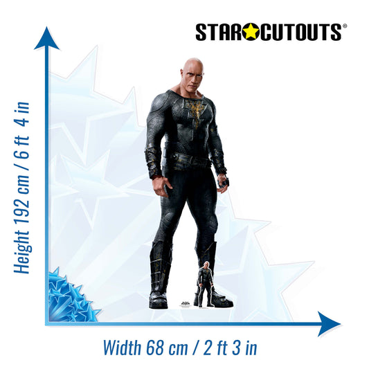 Black Adam Dwayne Johnson Alternative Pose Cardboard Cutout - mycardboardcutout
