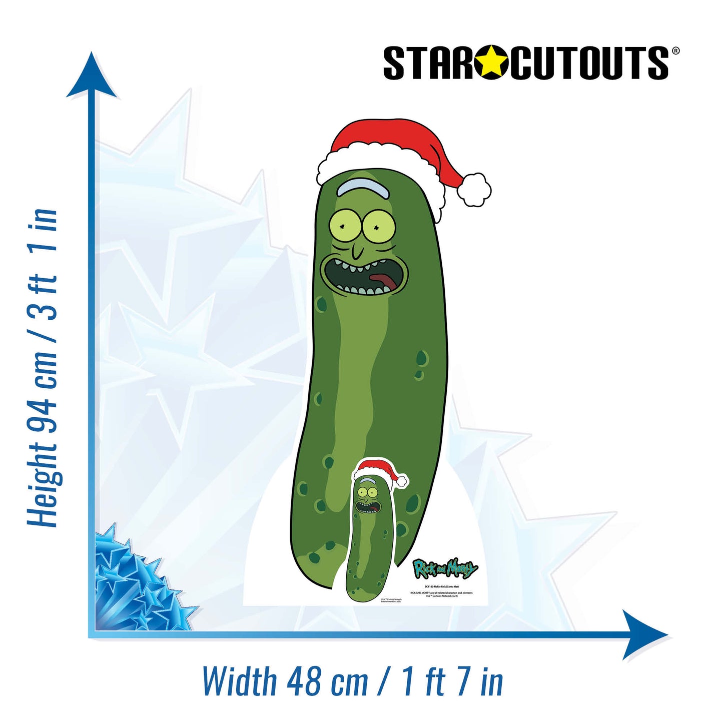 Christmas Pickle Rick and Morty Cardboard Cutout - mycardboardcutout