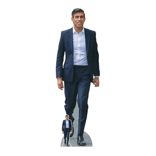 Rishi Sunak UK Prime Minister Lifesize Cardboard Cutout With Mini - mycardboardcutout