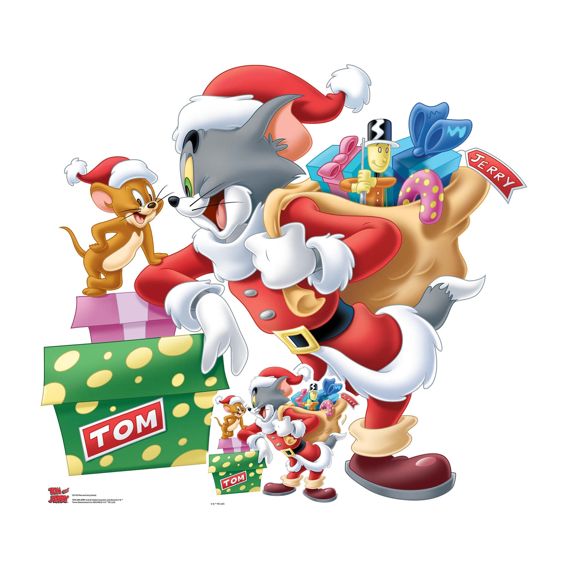 Tom and Jerry Merry Christmas Cardboard Cutout - mycardboardcutout