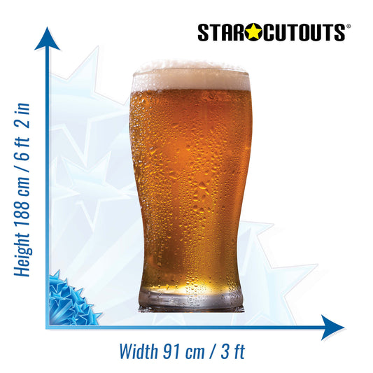 Fresh Pint of Beer Cardboard Cutout - mycardboardcutout