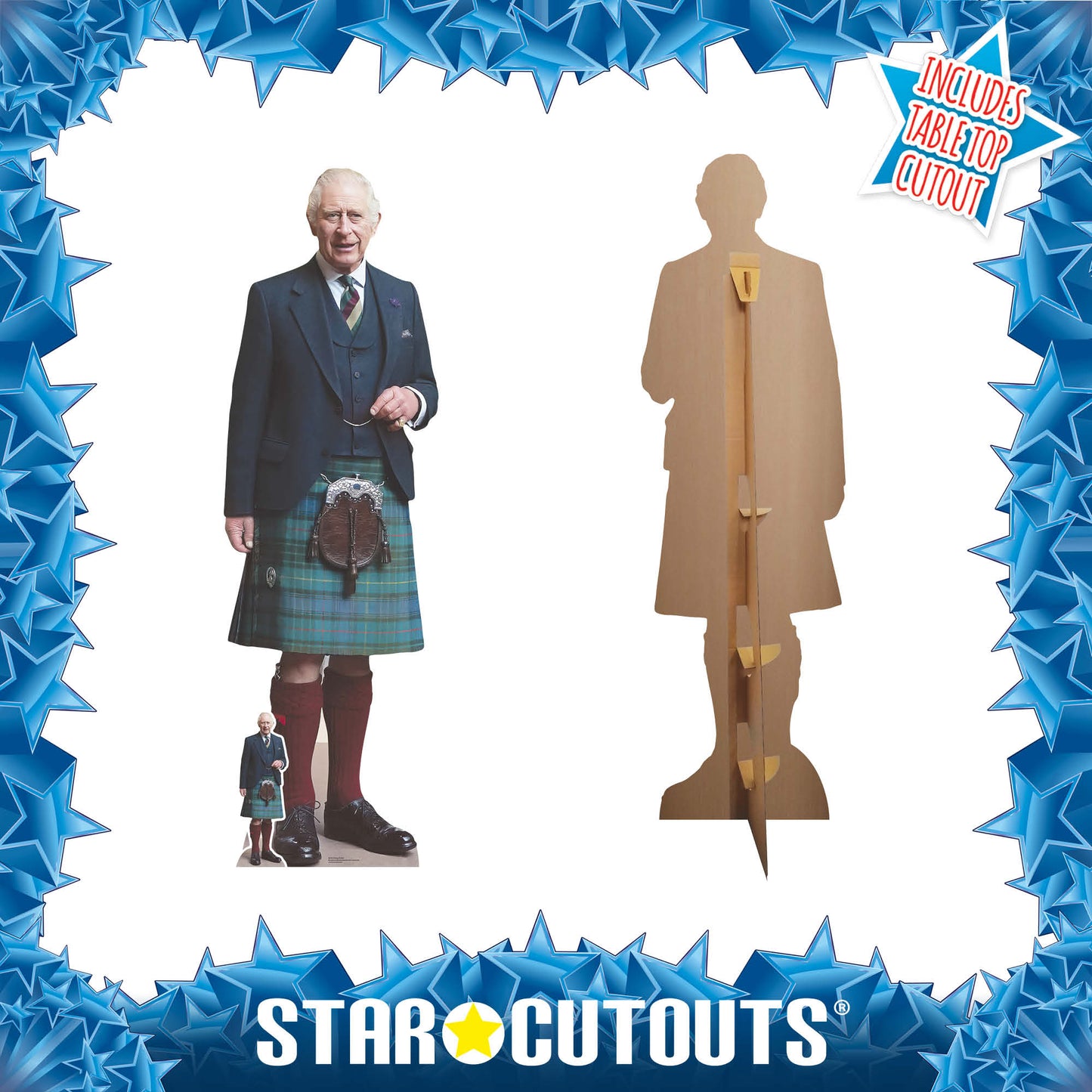 King Charles Kilt Cardboard Cutout - mycardboardcutout