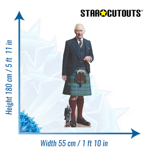 King Charles Kilt Cardboard Cutout - mycardboardcutout