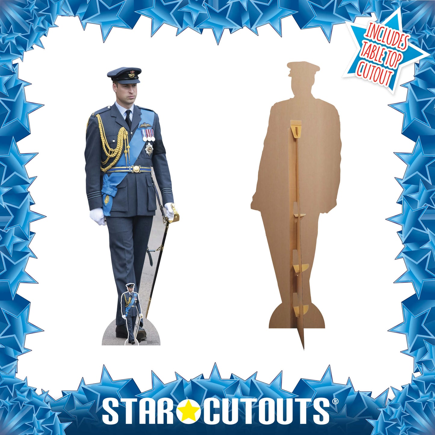 Prince William RAF Uniform Cardboard Cutout