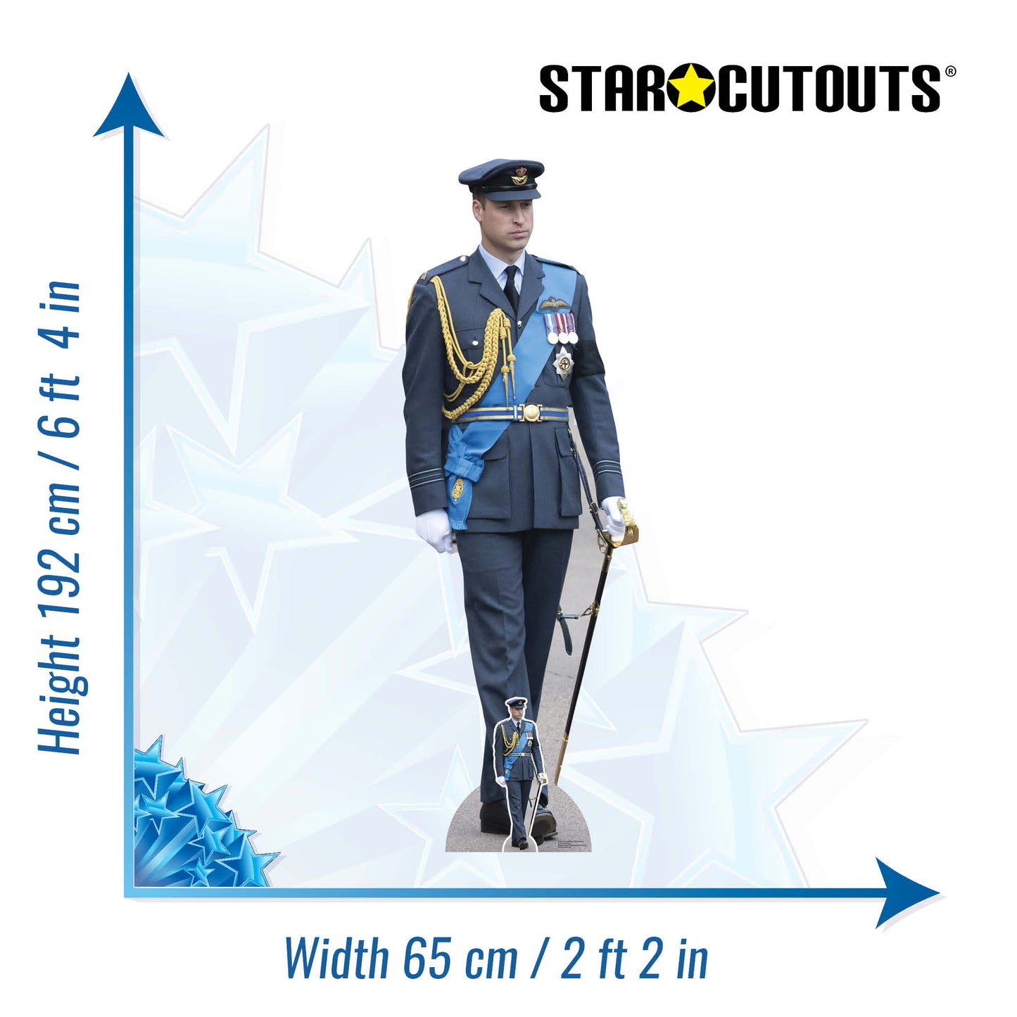 Prince William RAF Uniform Cardboard Cutout - mycardboardcutout