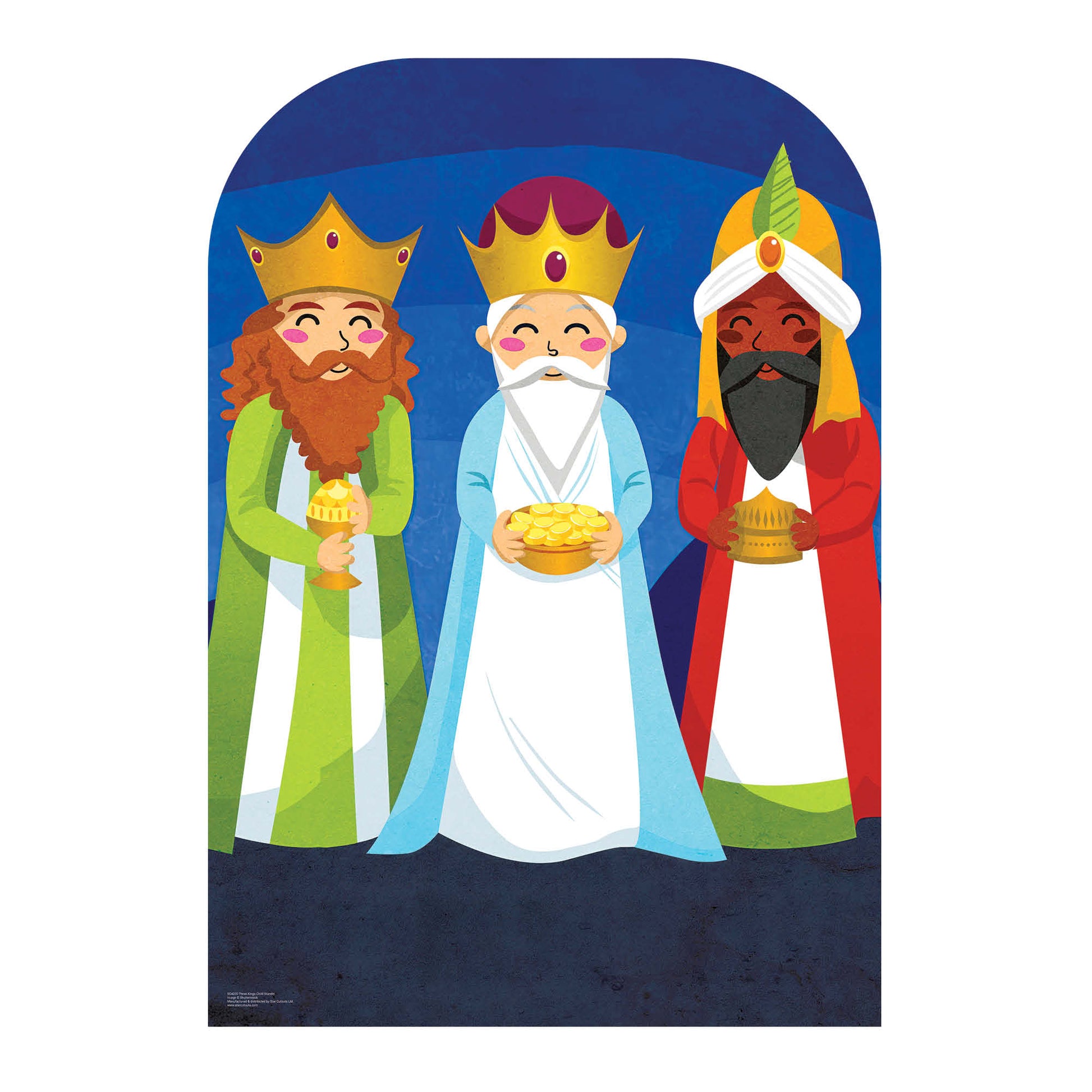 Three Kings Christmas Child Stand In Cardboard Cutout - mycardboardcutout