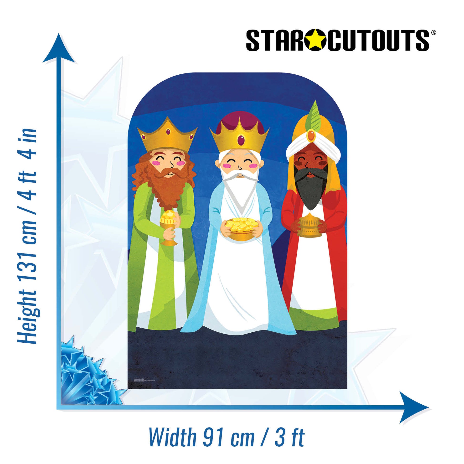 Three Kings Christmas Child Stand In Cardboard Cutout - mycardboardcutout