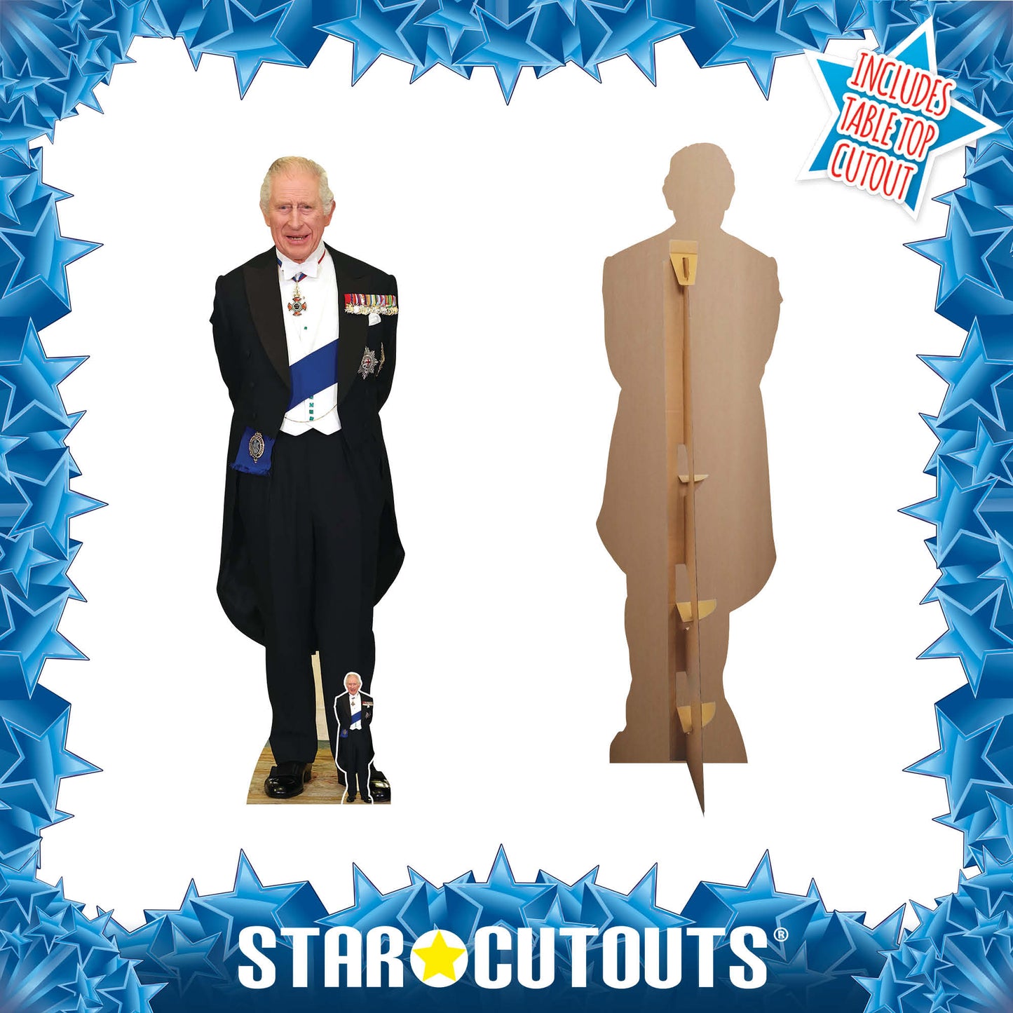 King Charles with Medals Cardboard Cutout - mycardboardcutout