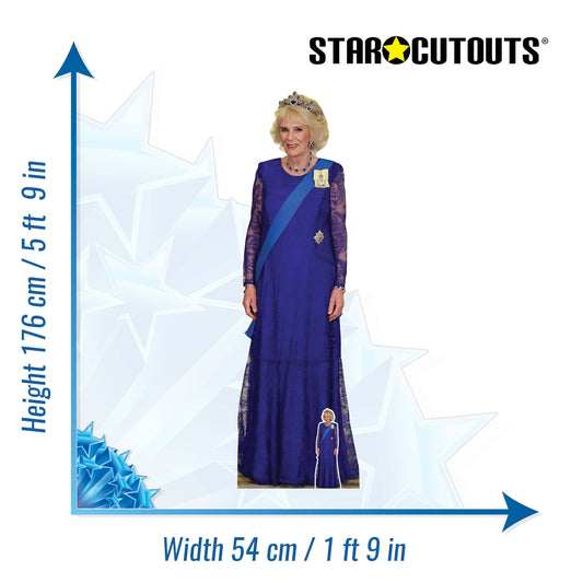 Camilla The Queen Consort with Crown Cardboard Cutout - mycardboardcutout