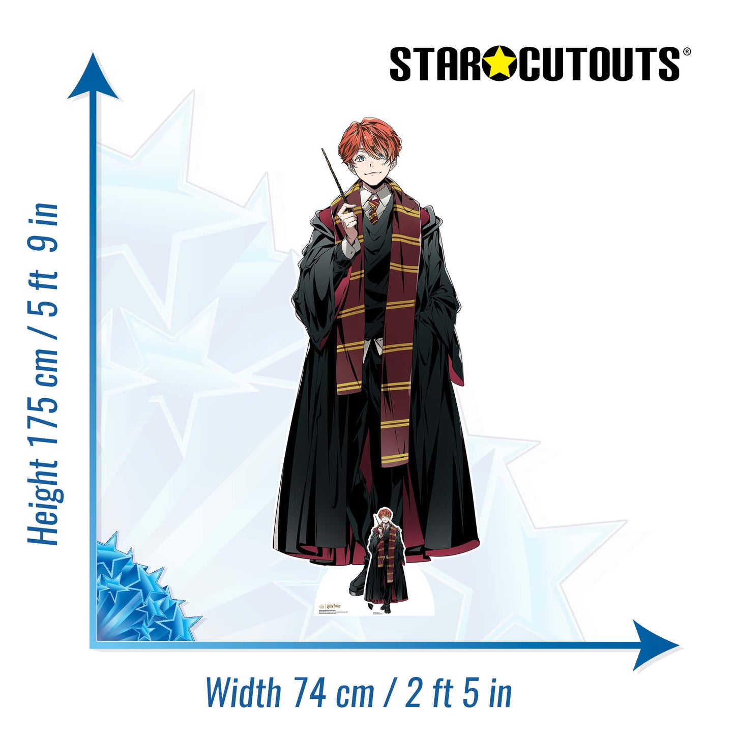 Ron Weasley Anime Style Cardboard Cutout