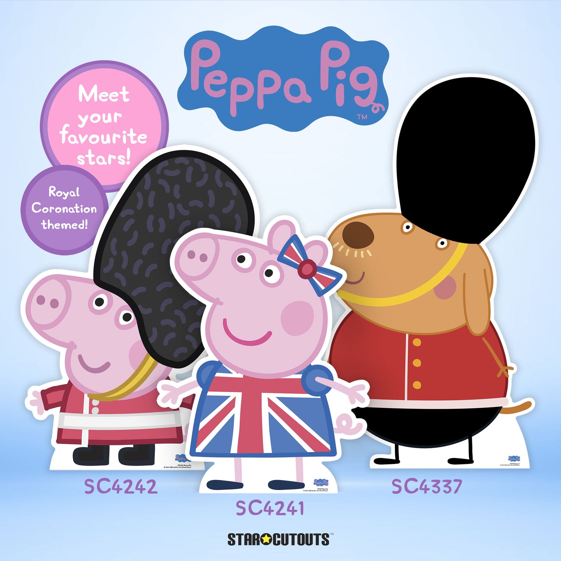 Peppa Pig Union Jack Cardboard Cutout