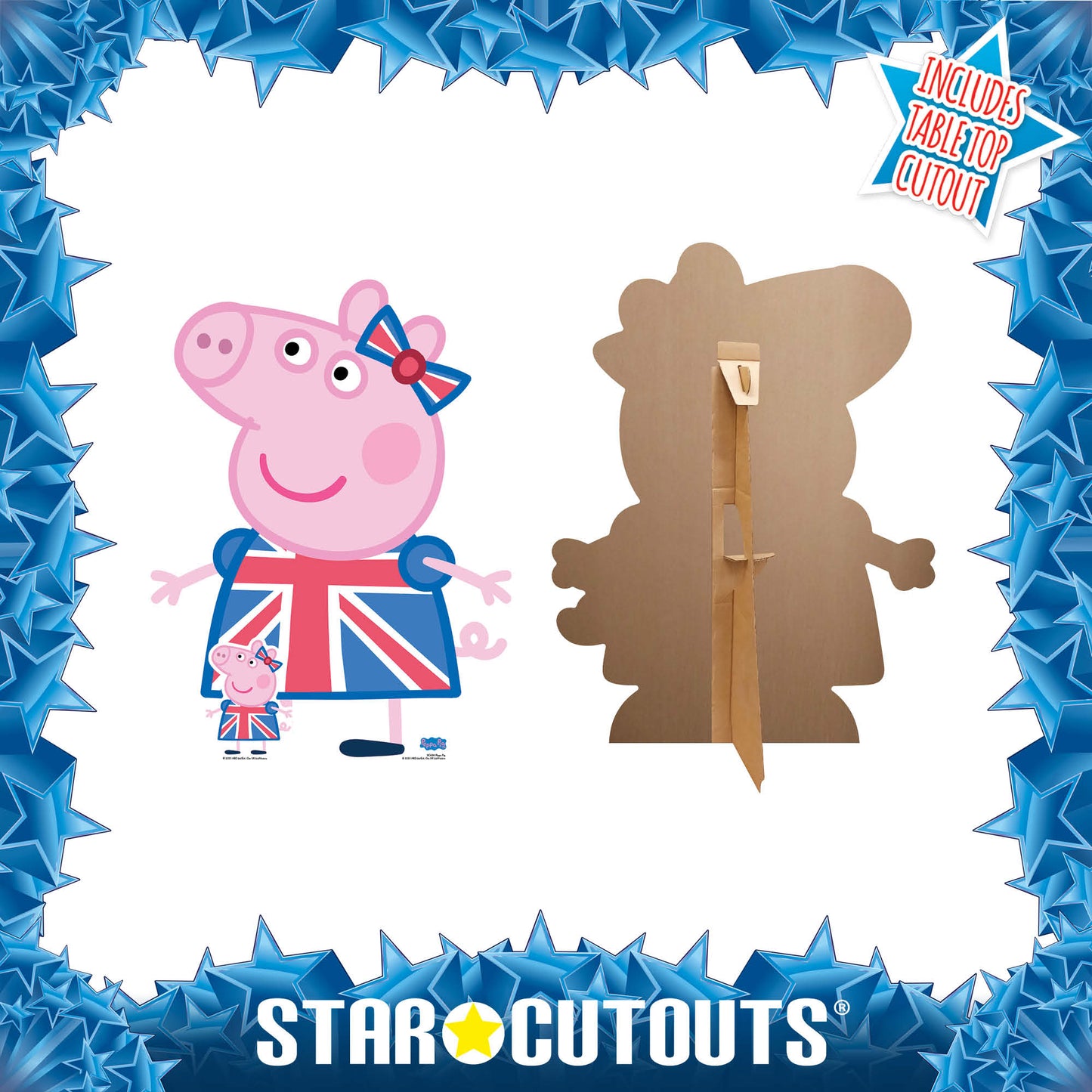 Peppa Pig Union Jack Cardboard Cutout - mycardboardcutout