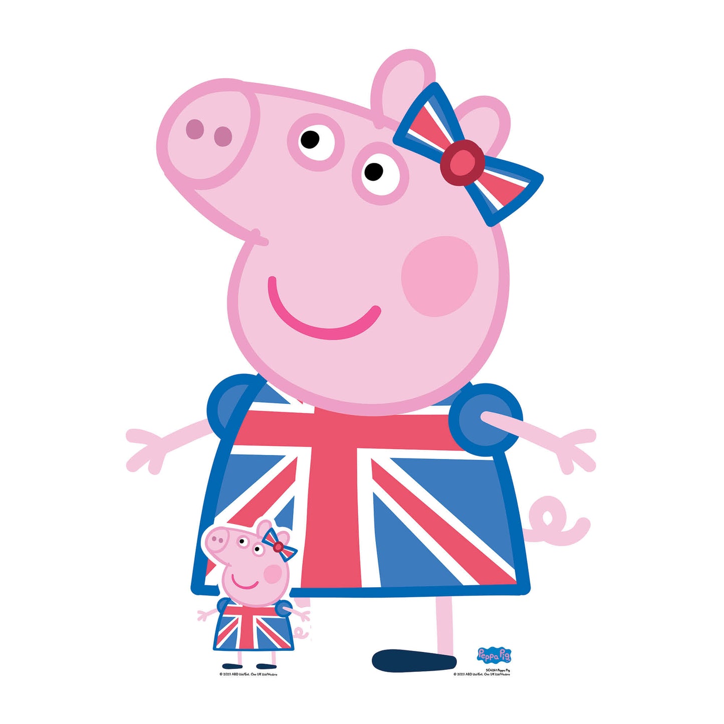 Peppa Pig Union Jack Cardboard Cutout - mycardboardcutout