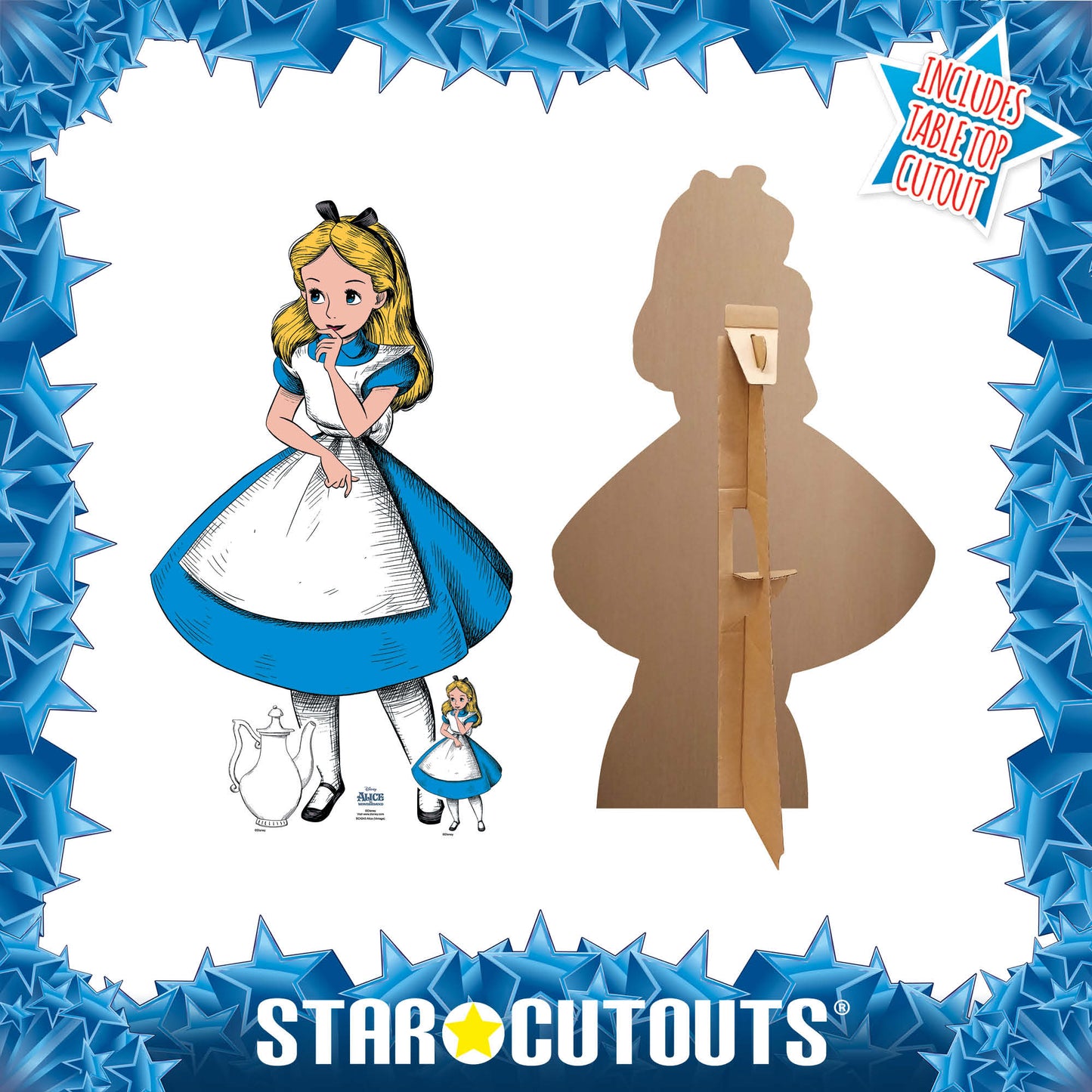 Vintage Alice in Wonderland Alice Star Mini Cardboard Cutout
