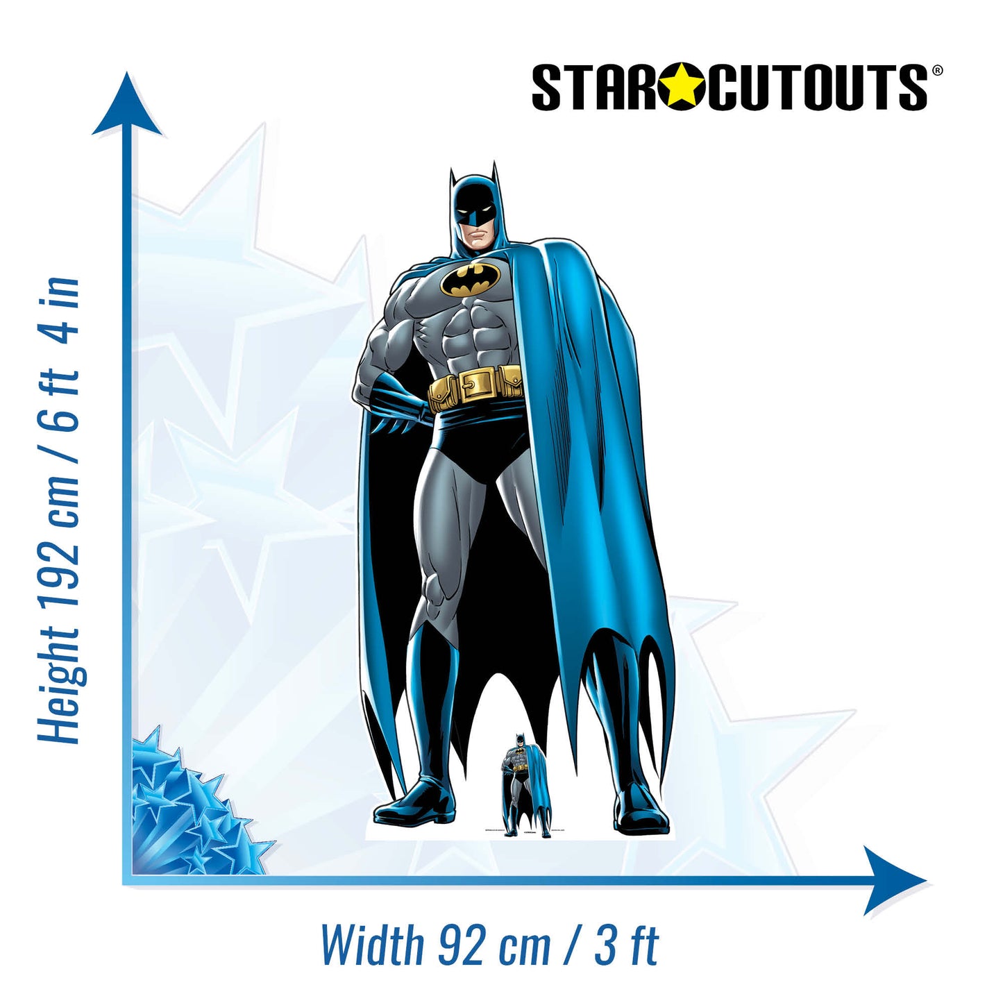 Batman Comic Style Cape Cardboard Cutout - mycardboardcutout