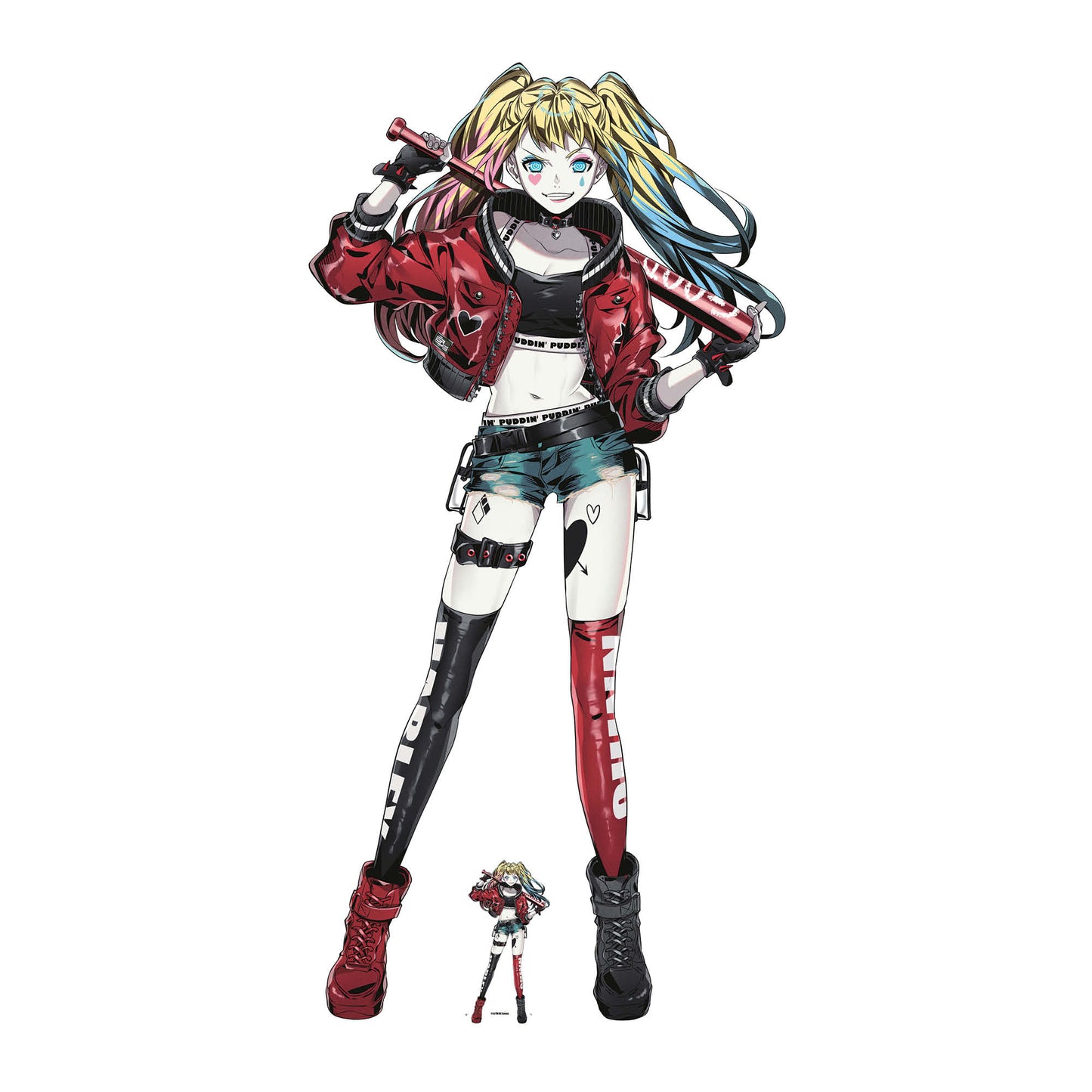 Harley Quinn Anime Style Cardboard Cutout