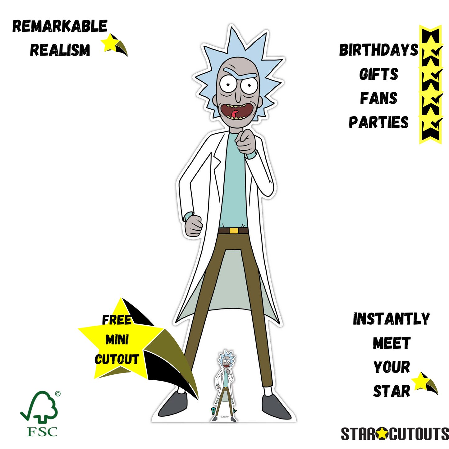 Rick Sanchez Scientist Rick and Morty Cardboard Cutout - mycardboardcutout