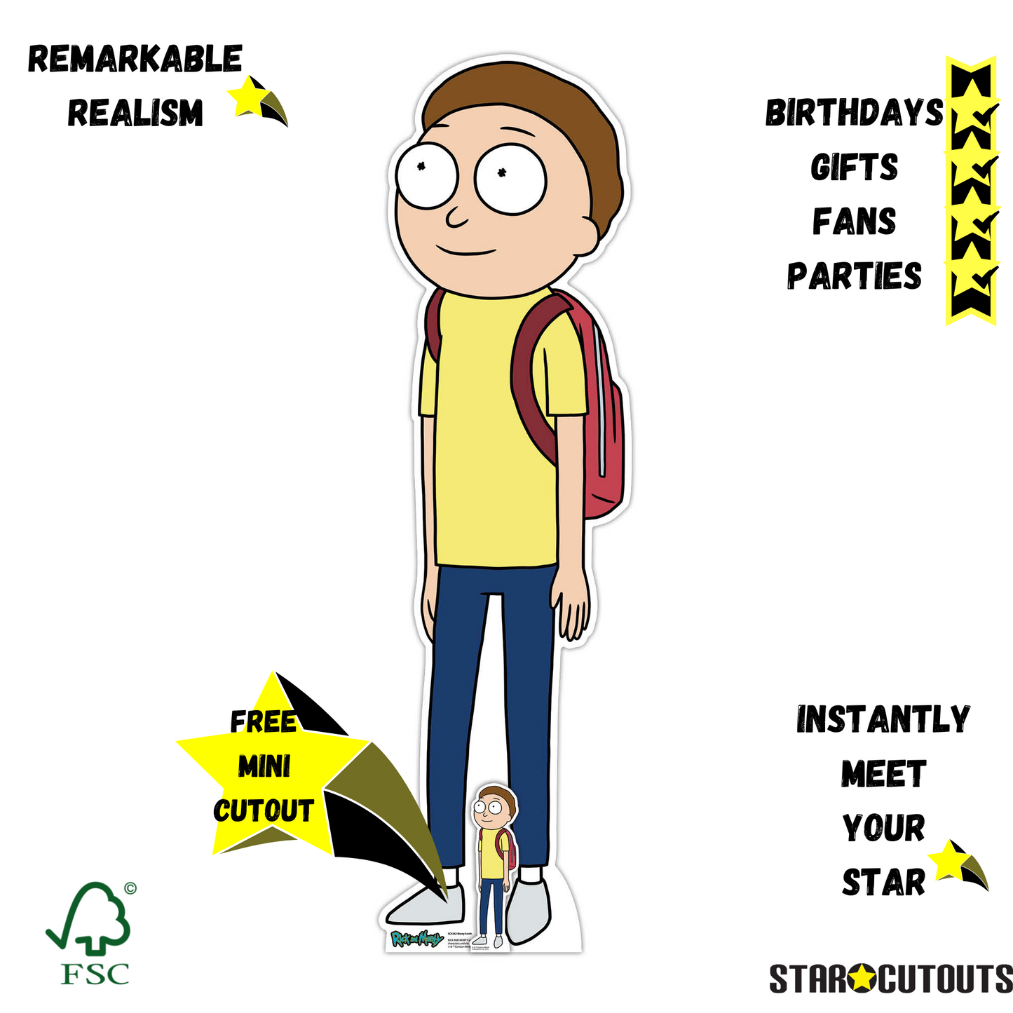 Morty Smith Rick and Morty Cardboard Cutout - mycardboardcutout
