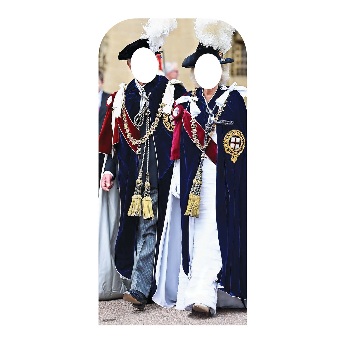 King Charles and Camilla - Order of the Garter Stand In Cardboard Cutout