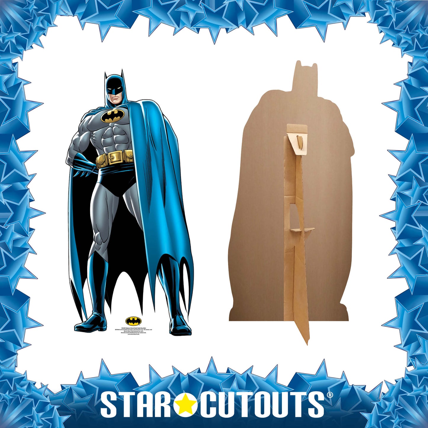 Small Batman Comic Book Style Star Mini Cardboard Cutout