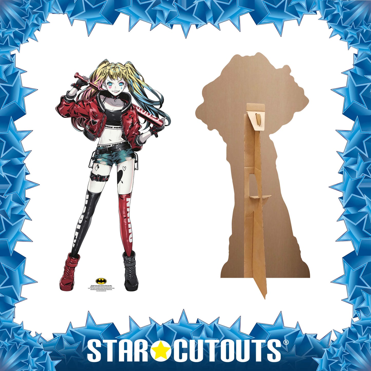 Harley Quinn Anime Style Star Mini Cardboard Cutout - mycardboardcutout