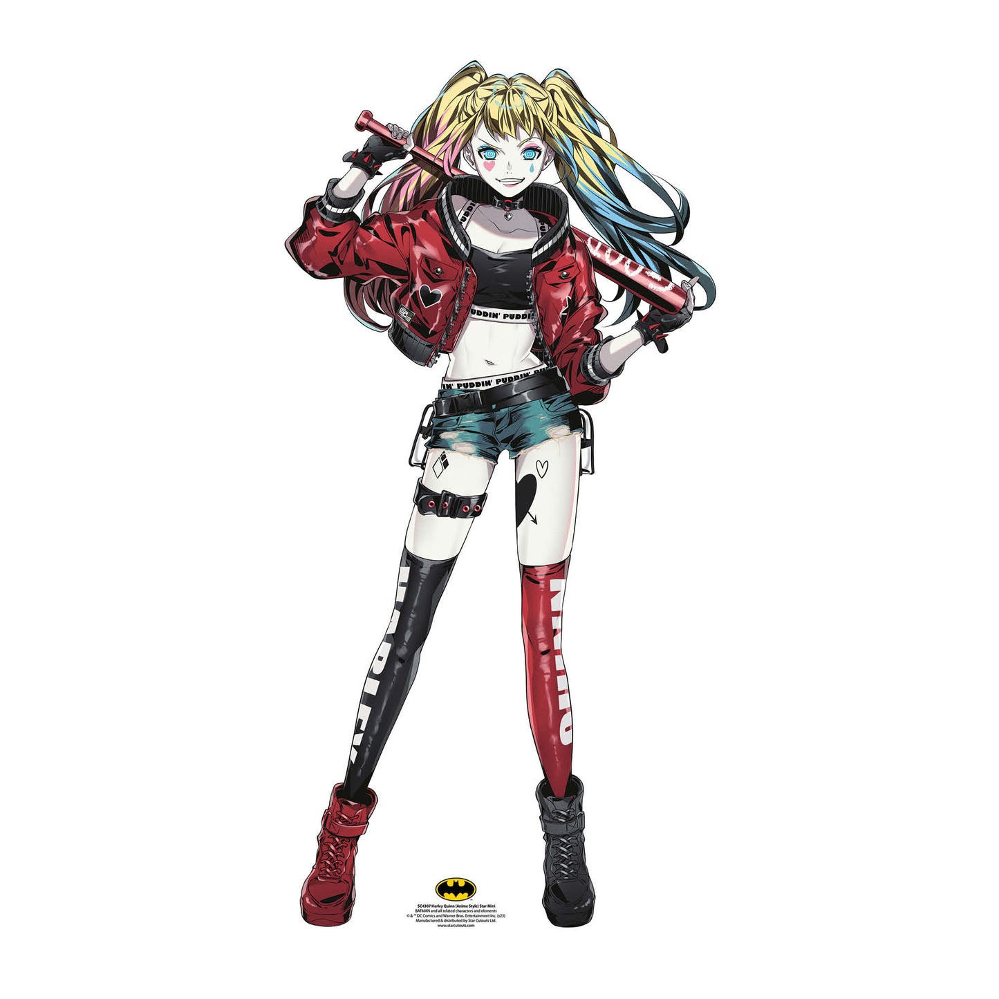 Harley Quinn Anime Style Star Mini Cardboard Cutout - mycardboardcutout