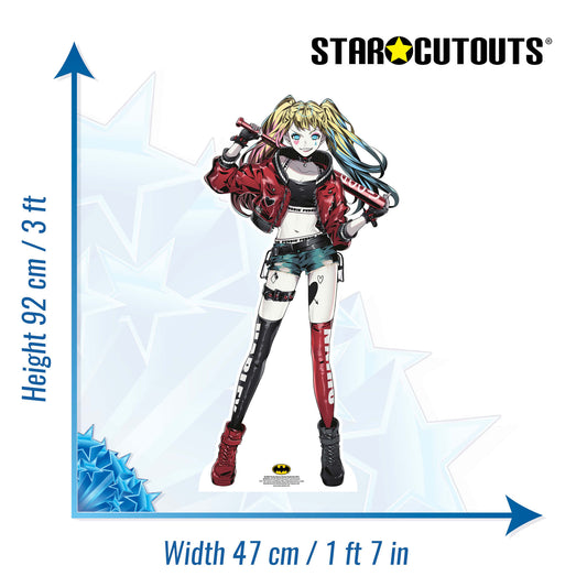 Harley Quinn Anime Style Star Mini Cardboard Cutout - mycardboardcutout