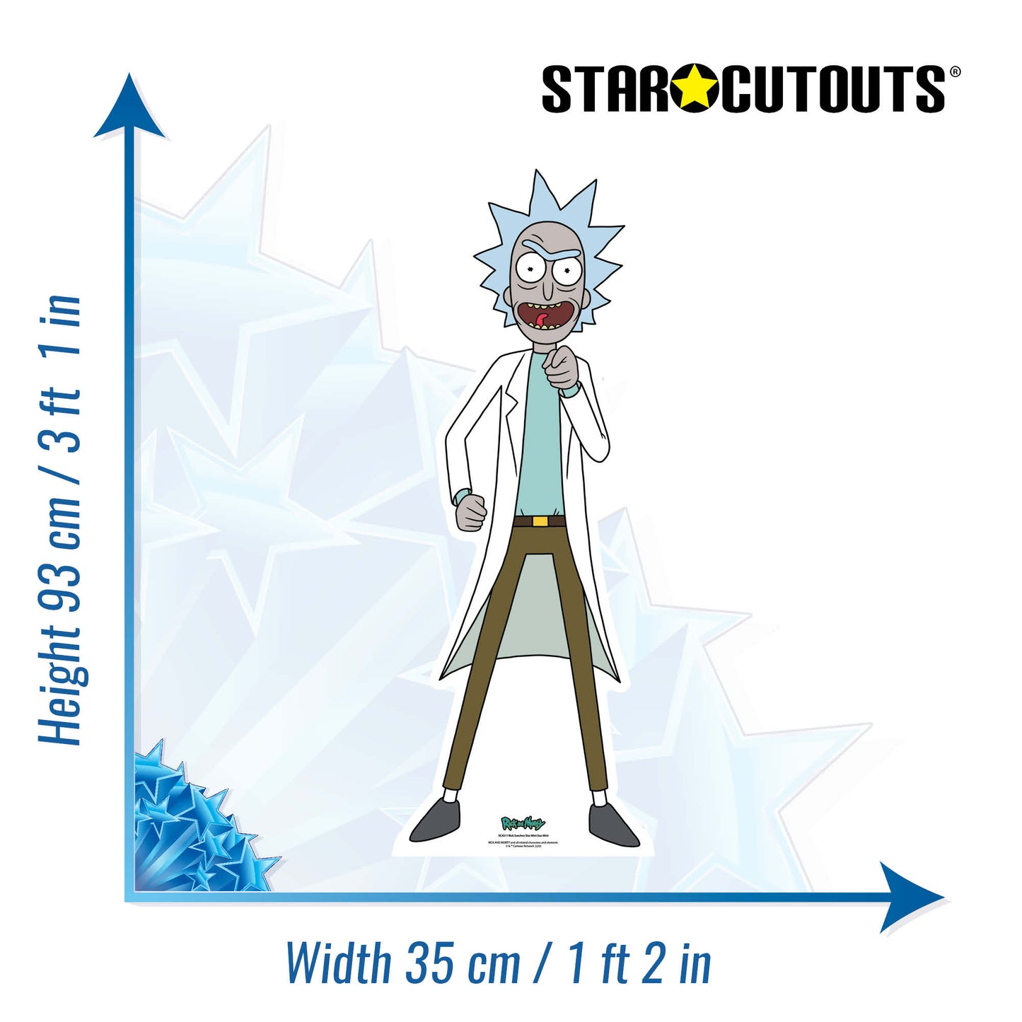Rick Sanchez Small - Rick and Morty Star Mini Cardboard Cutout - mycardboardcutout
