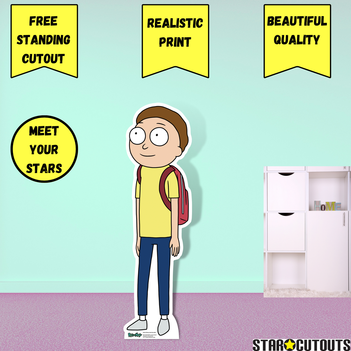 Morty Smith Small - Rick and Morty Star Mini Cardboard Cutout - mycardboardcutout