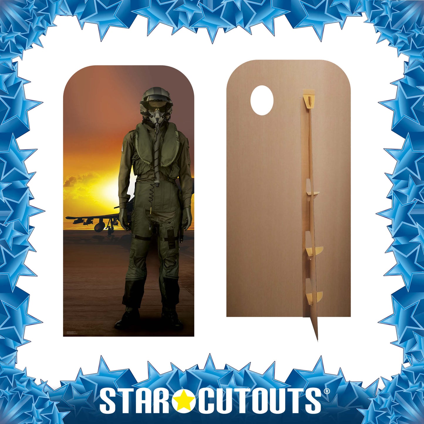 Fighter Pilot Stand In Cardboard Cutout - mycardboardcutout